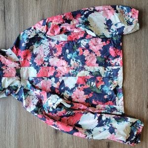 Adorable EUC The North Face rain jacket, floral, girls small